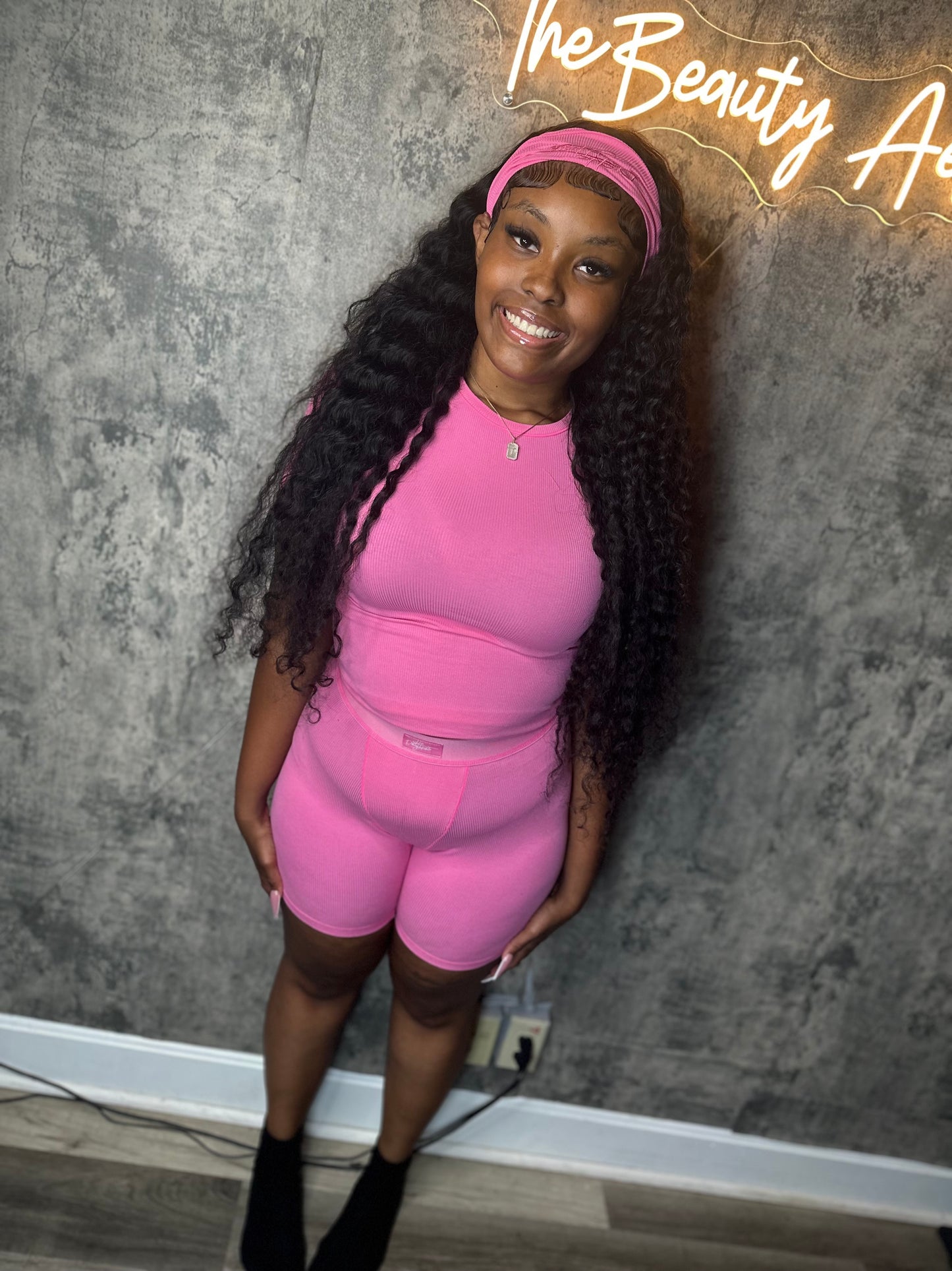 2 Piece Bubblegum Pink Set